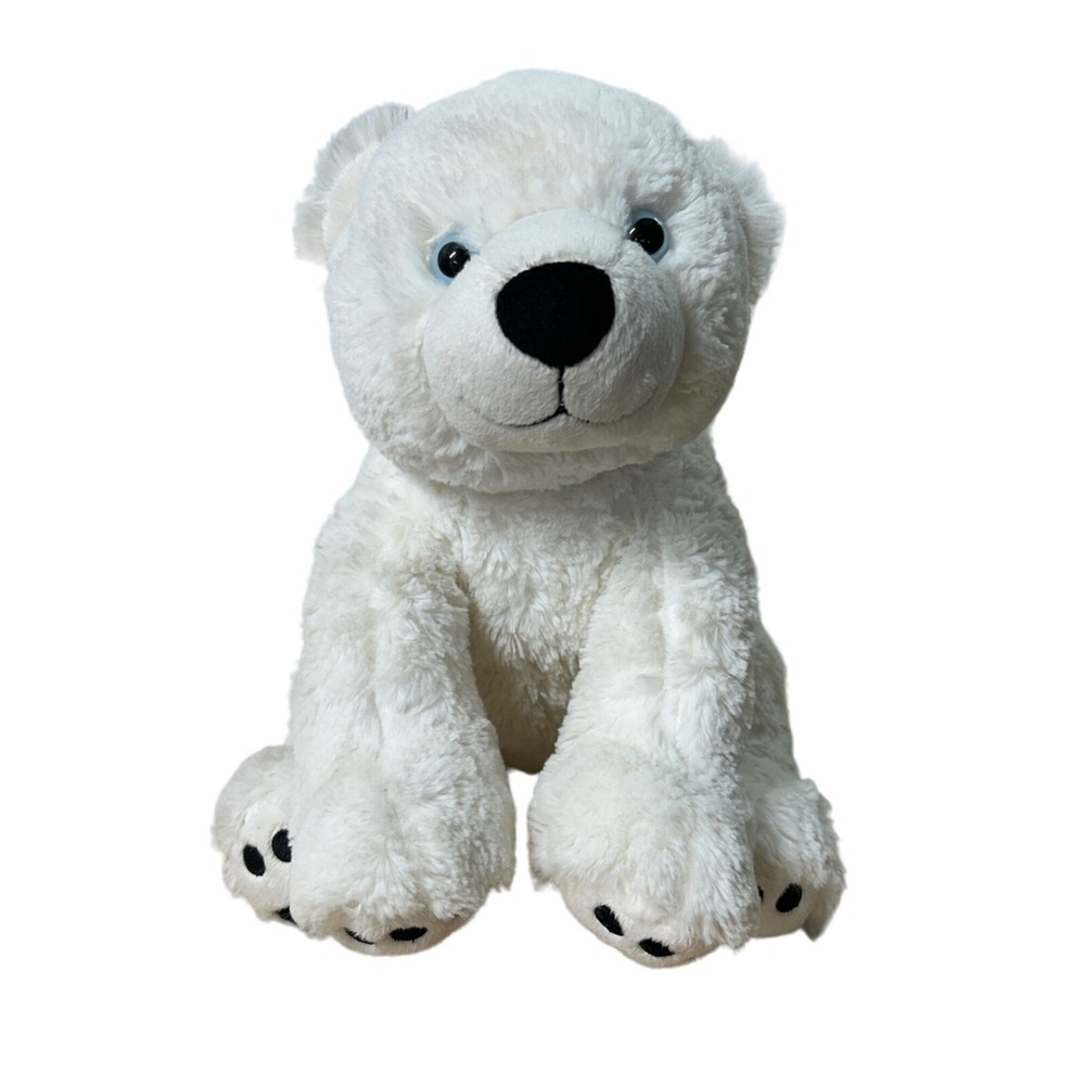 Build A Bear BAB Polar Bear Plush Blue Eyes 12‎ inches